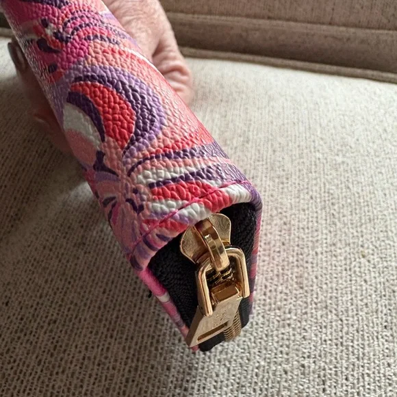 Trina Turk Pink and Purple Swirl Design Wallet - Picture 6 of 10